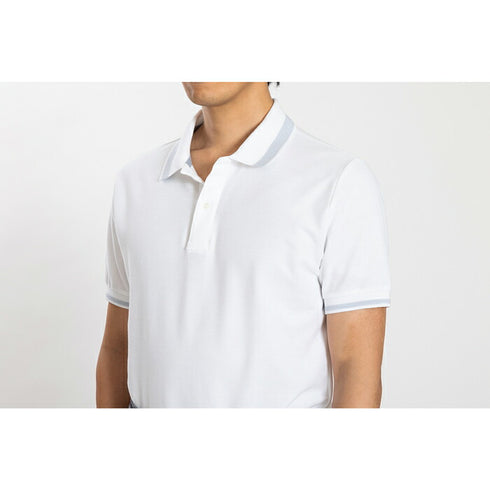 【日本製】 ポロシャツ メンズ 半袖 鹿の子 カノコ 綿100% リブ襟 バーズアイ 無地 ブラック(SPKB24-084-bk)