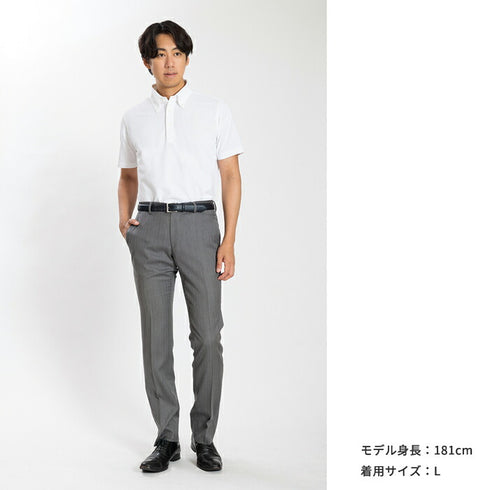 【日本製】 ポロシャツ メンズ 半袖 吸水速乾 軽い 無地 ボタンダウン ハニカムメッシュ サックス(SPKB24-069-sa)