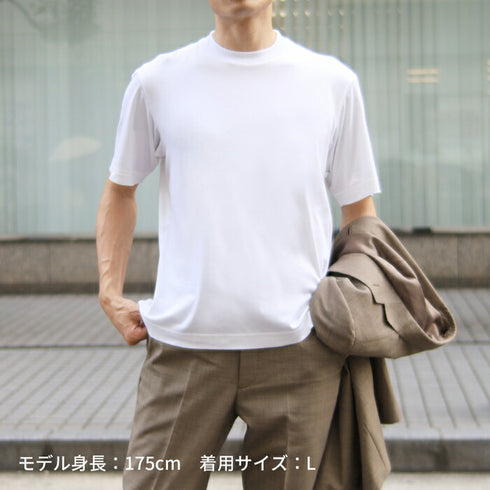 【日本製】tシャツ ジャケット ビジネス メンズ 半袖 ジャケット専用 抗菌効果 ピエクレックス ブラック(STKB24-085-bk)