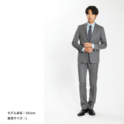 【日本製】 ワイシャツ メンズ ビジネス 長袖 スリムフィット 吸水速乾 ストレッチ ノーアイロン 無地 レギュラーカラー イージーフォーマルシャツ サックス(SNKN24-073FM-sa)