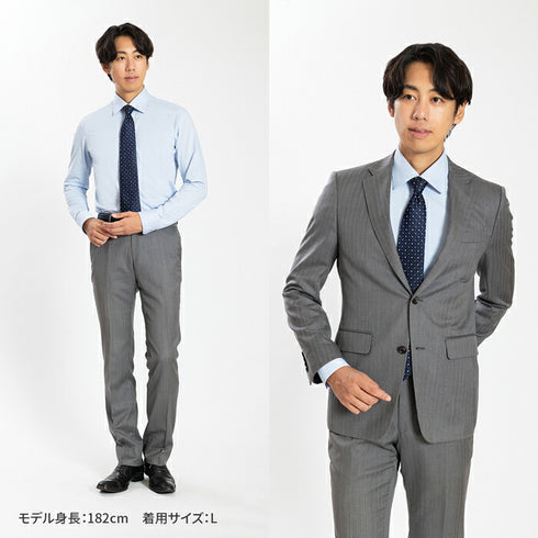 【日本製】 ワイシャツ メンズ ビジネス 長袖 スリムフィット 吸水速乾 ストレッチ ノーアイロン 無地 ワイドカラー イージーフォーマルシャツ ホワイト(SNKN24-074FM-wh)