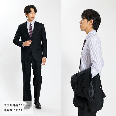 【日本製】ワイシャツ メンズ 長袖 ビジネス カジュアル イージーケア ノーアイロン ストライプ ボタンダウン パープル(SNKN24-080-pu)