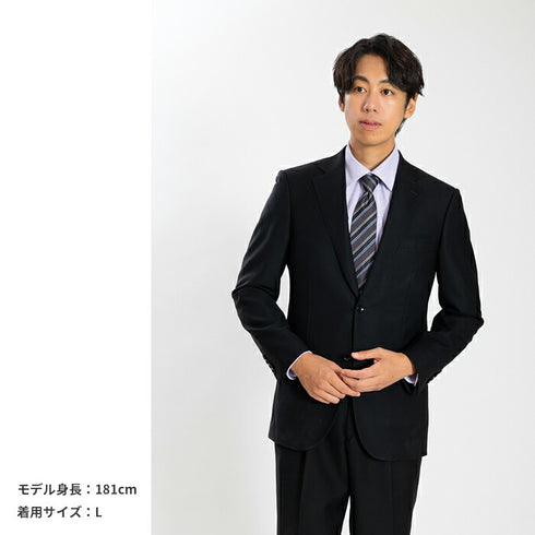 【日本製】ワイシャツ メンズ 長袖 ビジネス カジュアル イージーケア ノーアイロン セミワイドカラー 細ストライプ パープル(SNKN24-079-pu)