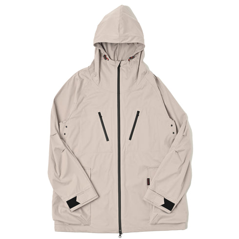ジャケット パーカー フルジップ 撥水 防風 軽量 マウンテンパーカー メンズ レディース ユニセックス 無地 ベージュ(MAKUAKE-S01-NT-be)