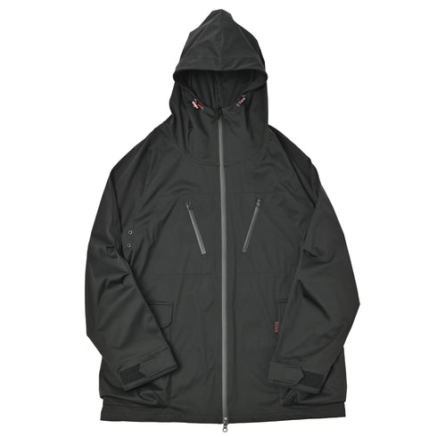 ジャケット パーカー フルジップ 撥水 防風 軽量 マウンテンパーカー メンズ レディース ユニセックス 無地 ブラック(MAKUAKE-S01-NT-bk)