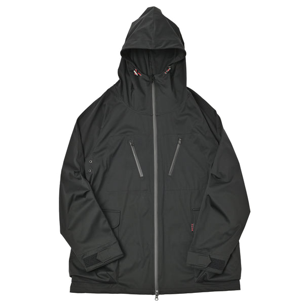 ジャケット パーカー フルジップ 撥水 防風 軽量 マウンテンパーカー メンズ レディース ユニセックス 無地 ブラック(MAKUAKE-S01-NT-bk)