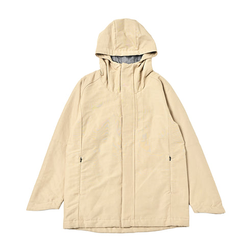 ジャケット ユニセックス 防風 撥水 断熱 3Dエアロジャケット 無地 フード付き ベージュ(Makuake-S03-be)