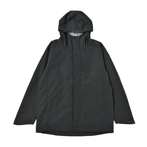 ジャケット ユニセックス 防風 撥水 断熱 3Dエアロジャケット 無地 フード付き ブラック(Makuake-S03-bk)