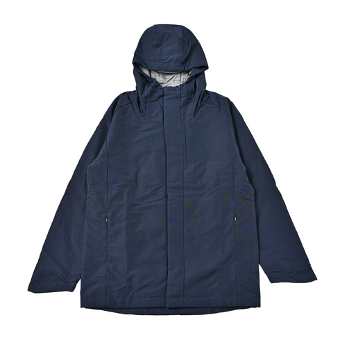 ジャケット ユニセックス 防風 撥水 断熱 3Dエアロジャケット 無地 フード付き ネイビー(Makuake-S03-na)