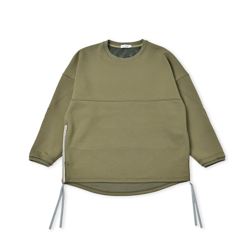 【日本製】 スウェットトレーナー 長袖 プルオーバー 柔らかい UVカット ポケット カイロポケット 無地 ユニセックス YAMITSUKI カーキ(Makuake-W04-kh)