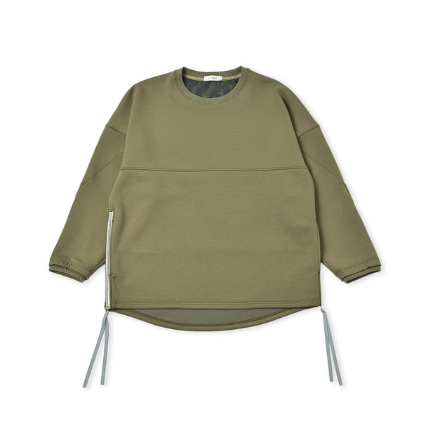 【日本製】 スウェットトレーナー 長袖 プルオーバー 柔らかい UVカット ポケット カイロポケット 無地 ユニセックス YAMITSUKI カーキ(Makuake-W04-kh)