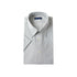 【日本製】 ワイシャツ メンズ ビジネス 半袖 イージーケア ノーアイロン レギュラーカラー ストライプ グレー(SHKJ23-028-gr)