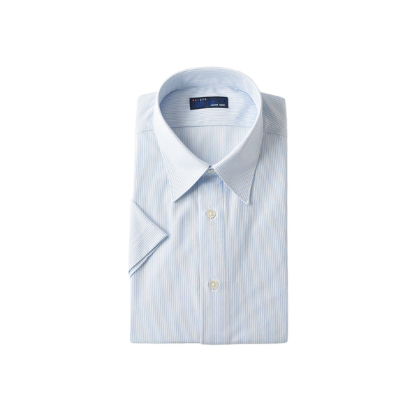 Short-sleeved shirt, short sleeve, made in Japan, men's shirt, striped, easy care, regular collar, SHKJ23-028