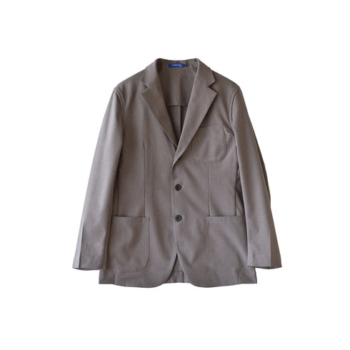 【日本製】 テーラードジャケット メンズ ビジネス カジュアル イージーケア ストレッチ ウールライクファブリック グレー(SJFB25-103-gr)