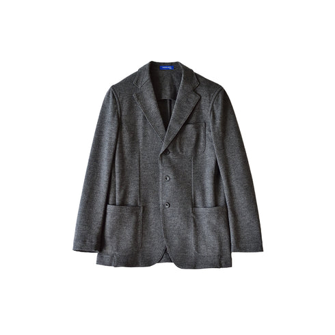 【日本製】 ジャケット メンズ ビジネス テーラードジャケット イージーケア 保温 ストレッチ ウールコットン グレー(SJFB25-108-gr)