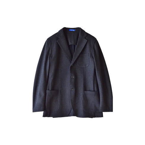 【日本製】 ジャケット メンズ ビジネス テーラードジャケット イージーケア 保温 ストレッチ ウールコットン ネイビー(SJFB25-108-na)