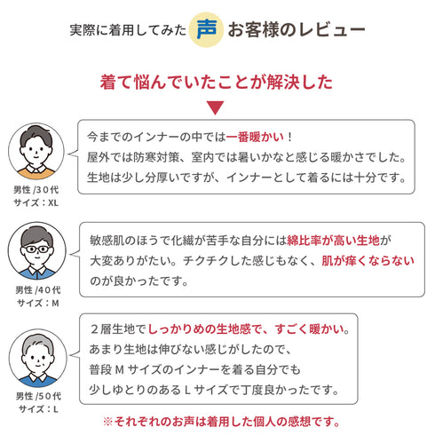 【日本製】 超極暖プレミアムα インナー メンズ 長袖 クルーネック 裏起毛 2層構造 暖かい 保温 接結素材 ブラック(SKWC-01-bk)