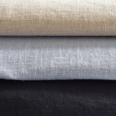 【日本製】 カジュアルシャツ メンズ 半袖 フレンチリネン 麻綿 無地 オープンカラー ネイビー(SNFB26-119-na)