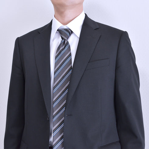 【日本製】 ワイシャツ メンズ 長袖 ビジネス 形態安定 綿100% レギュラーカラー ドビーコットン サックス(SNFG25-105-sa)