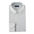 【日本製】 ワイシャツ メンズ 長袖 ビジネス ストレッチ イージーケア ノーアイロン ストライプ ボタンダウン グレー(SNKJ22-021-gr)