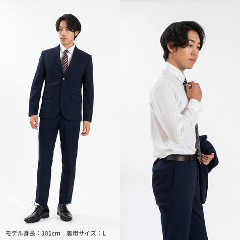 【日本製】 ビジネス ワイシャツ 長袖 メンズ 形態安定 ノンアイロン 綿100% イージーフォーマルシャツ ホワイト(SNKN25-100-wh)