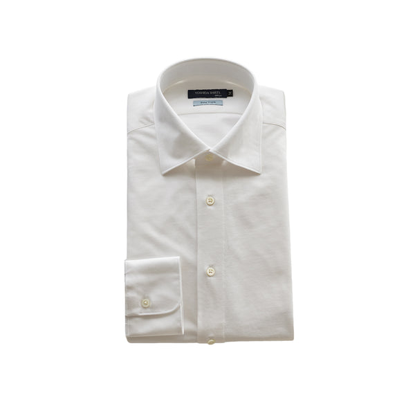 【日本製】 ビジネス ワイシャツ 長袖 メンズ 形態安定 ノンアイロン 綿100% イージーフォーマルシャツ ホワイト(SNKN25-100-wh)