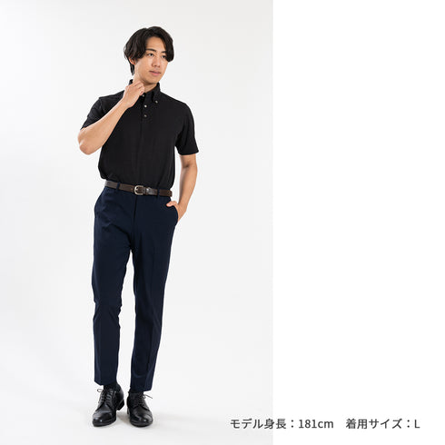 【日本製】 ポロシャツ ビジネス メンズ 半袖 吸水速乾 フィールドセンサー ボタンダウン 無地 ホワイト(SPKB25-089-wh)