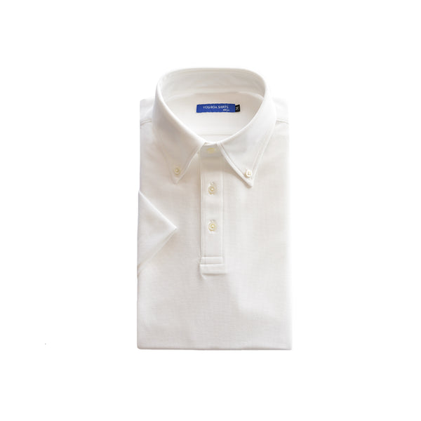 【日本製】 ポロシャツ ビジネス メンズ 半袖 吸水速乾 フィールドセンサー ボタンダウン 無地 ホワイト(SPKB25-089-wh)