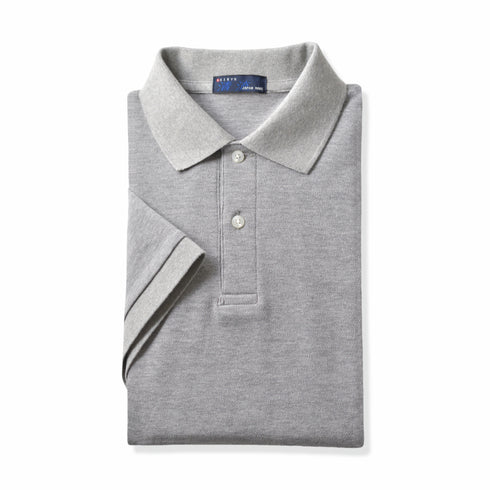 Short-sleeved polo shirt, polo shirt for men, made in Japan, short sleeve, 100% cotton, cool biz, spkj23-038