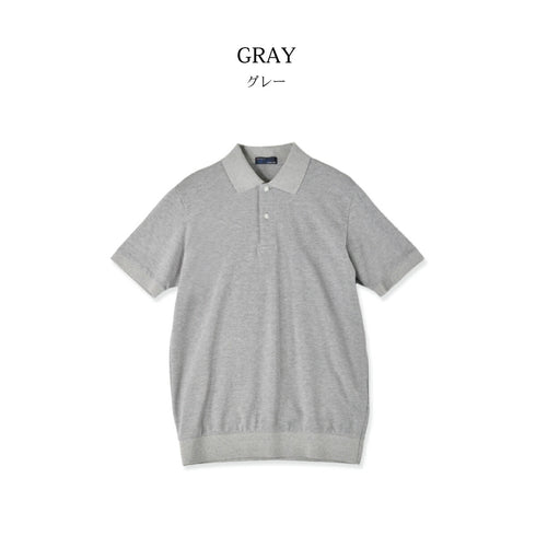 Short-sleeved polo shirt, polo shirt for men, made in Japan, short sleeve, 100% cotton, cool biz, spkj23-038