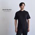 【日本製】tシャツ ジャケット ビジネス メンズ 半袖 ジャケット専用 抗菌効果 ピエクレックス ソリッドブラック(STKB24-085-sbk)