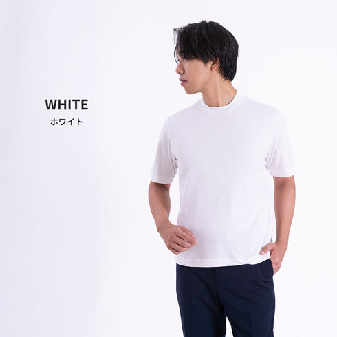 【日本製】tシャツ ジャケット ビジネス メンズ 半袖 ジャケット専用 抗菌効果 ピエクレックス ソリッドブラック(STKB24-085-sbk)