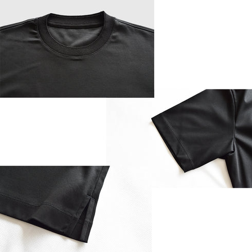 【日本製】 tシャツ メンズ 半袖 高級綿 ビジネスカジュアル クルーネック 無地 綿100% アルビニスムース ホワイト(stkb26-115-wh)