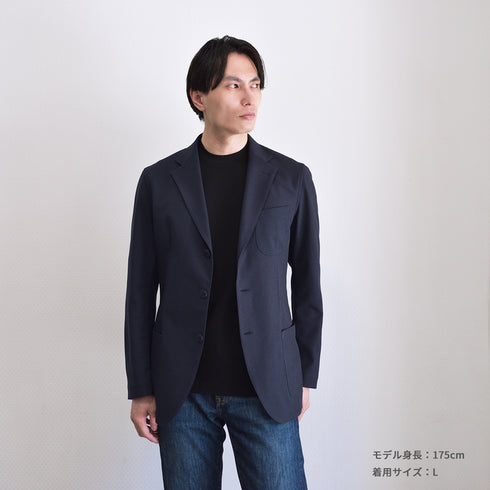 【日本製】 tシャツ メンズ 襟高 半袖 高級綿 ビジネスカジュアル ジャケット専用 無地 綿100% スビンプラチナム ホワイト(stkb26-124-wh)