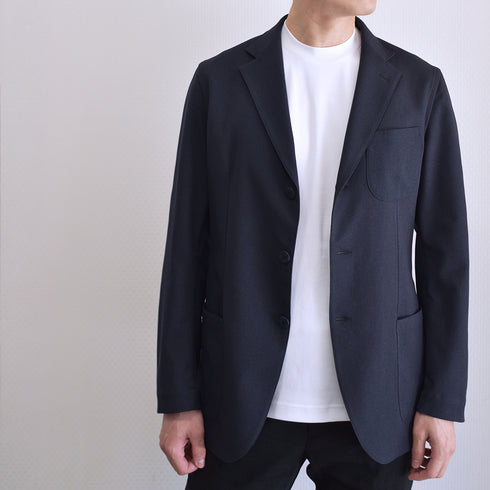 【日本製】 tシャツ メンズ 襟高 半袖 高級綿 ビジネスカジュアル ジャケット専用 無地 綿100% スビンプラチナム ホワイト(stkb26-124-wh)