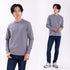 【日本製】 tシャツ メンズ 長袖 ビジネスカジュアル クルーネック 無地 綿100% ウルティマコットン ホワイト(stkb26-127-wh)