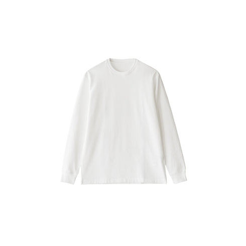 【日本製】 tシャツ メンズ 長袖 ビジネスカジュアル クルーネック 無地 綿100% ウルティマコットン ホワイト(stkb26-127-wh)