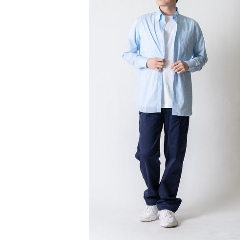 【日本製】tシャツ メンズ 半袖 スビンプラチナム クルーネック 綿100% ポケットあり ホワイト(STKJ23-040-wh)