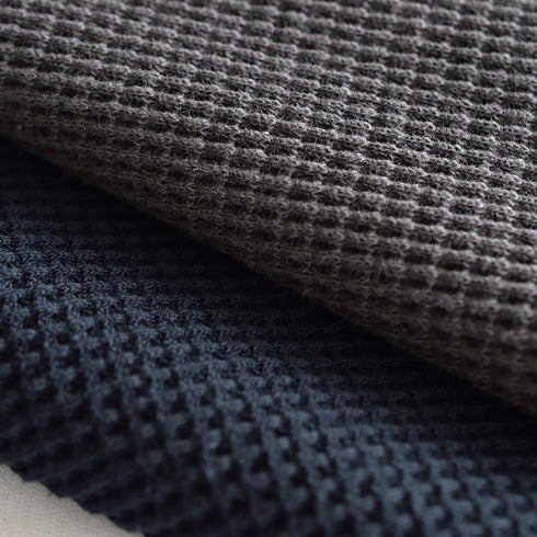 【日本製】 ベスト メンズ カジュアル ビジネス Vネック 無地 通気性 ワッフル生地 ネイビー(SVKB26-116-na)