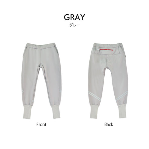【日本製】 サイクリング パンツ メンズ ジョガーパンツ 裏起毛フリース 暖かい 軽い 大きいサイズ 無地 グレー(YMP-005-gr)