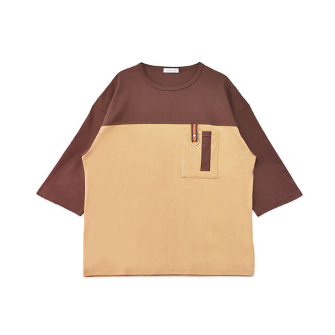 【日本製】 tシャツ メンズ 半袖 ビッグシルエット 大きいサイズ ワンポケット 消臭加工綿 100% ブラウン(YMT-001-br)