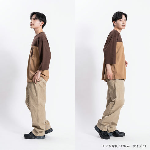 【日本製】 tシャツ メンズ 半袖 ビッグシルエット 大きいサイズ ワンポケット 消臭加工綿 100% ネイビー(YMT-001-na)