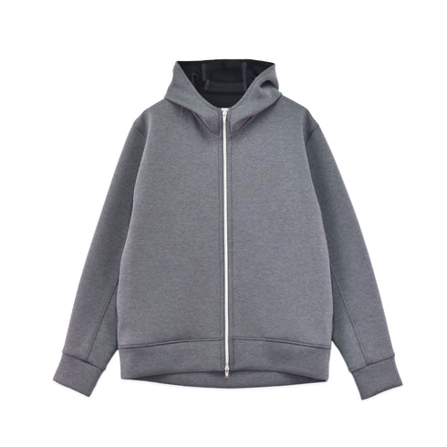 【日本製】 スウェットパーカー メンズ 厚手 フルジップ カイロポケット ダンボールニット チャコール(YMT-002-ch)