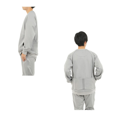 【日本製】 サイクリング プルオーバー メンズ 裏起毛フリース 暖かい 軽い ハーフジップ セットアップ 無地 ブラック(YMT-004-bk)