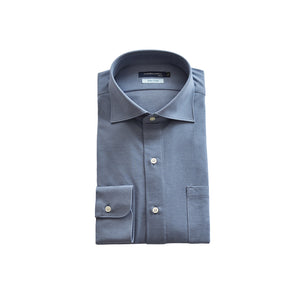 [Seiryu] Men's long sleeve knit shirt, wide collar, made in Japan, 2021-SM21 