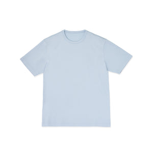 【日本製】 tシャツ メンズ 半袖 消臭 オーガニックコットン 綿100％ クルーネック 無地 ライトブルー(2022-TS1-lbl)