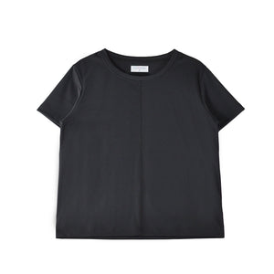 【日本製】 tシャツ 半袖 ユニセックス パフォーマンスtシャツ アドエルム エコ楽 無地 クルーネック 丸首 ベアスムース エコ素材 ブラック(Makuake-W05-3-bk)