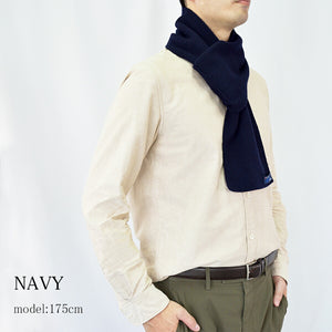 [Seiryu] Scarf, knitted mini scarf, with holes, made in Japan, for men, unisex, plain, jacquard, for fall and winter, casual, for the office, BMZ22-012 