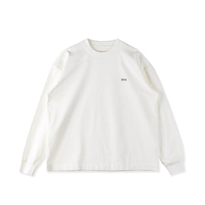 【日本製】 tシャツ メンズ 長袖 ゆったりサイズ クルーネック 丸首 無地 綿100％ スムース天竺 オフホワイト(FL23FW-002-owh)