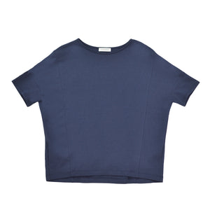 [FundAmental] Women's T-shirt, Cut and Sewn, Short Sleeve, Boat Neck, Made in Japan, Cotton, Modal, Absorbent, Easy Care, FL23SS-0011W 